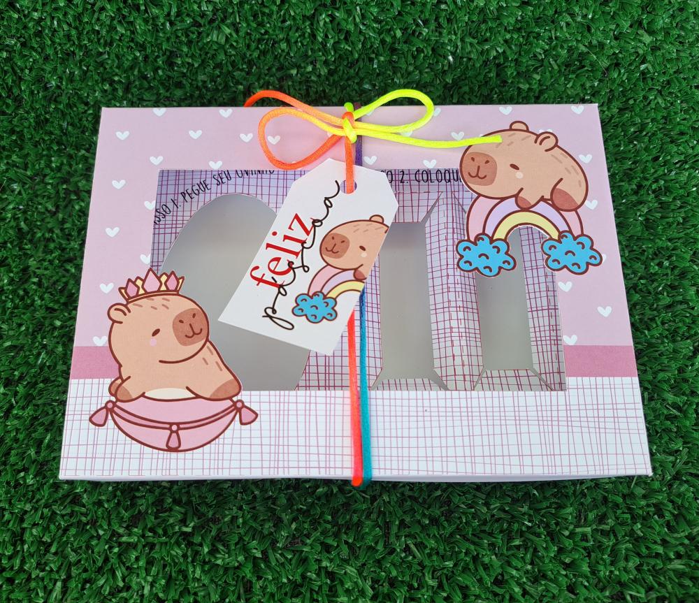 Arquivo de Corte Caixa Mini Confeiteiro Capivara 03 - STUDIO/PDF