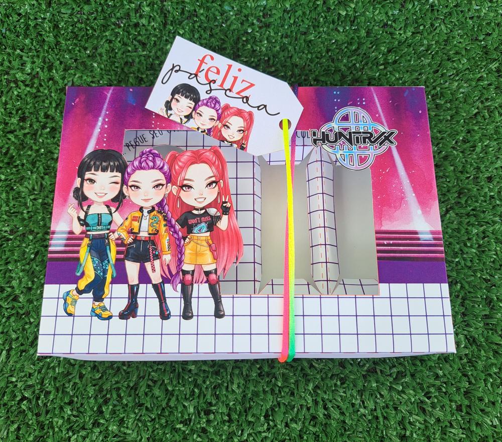 Arquivo de Corte Caixa Mini Confeiteiro Guerreiras do K-Pop 01 - 