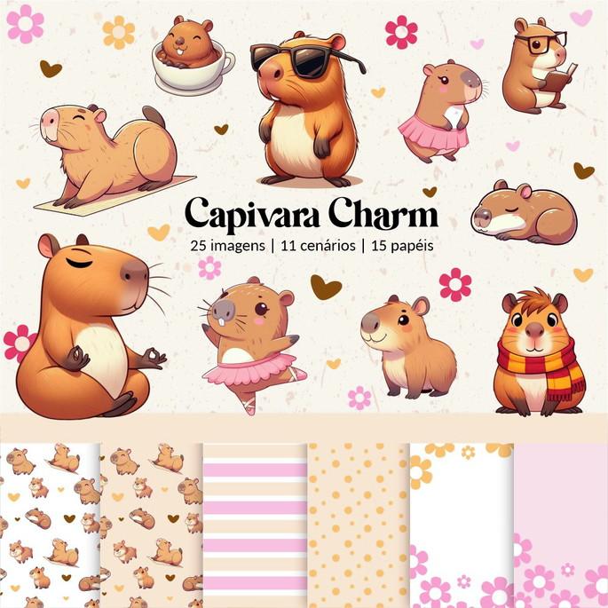 Kit Digital Png Capivara 07