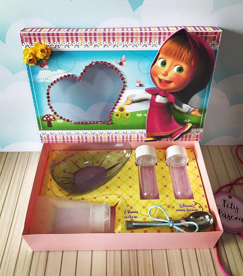Arquivo de Corte Caixa Mini Confeiteiro Masha e o Urso 01 - STUDI