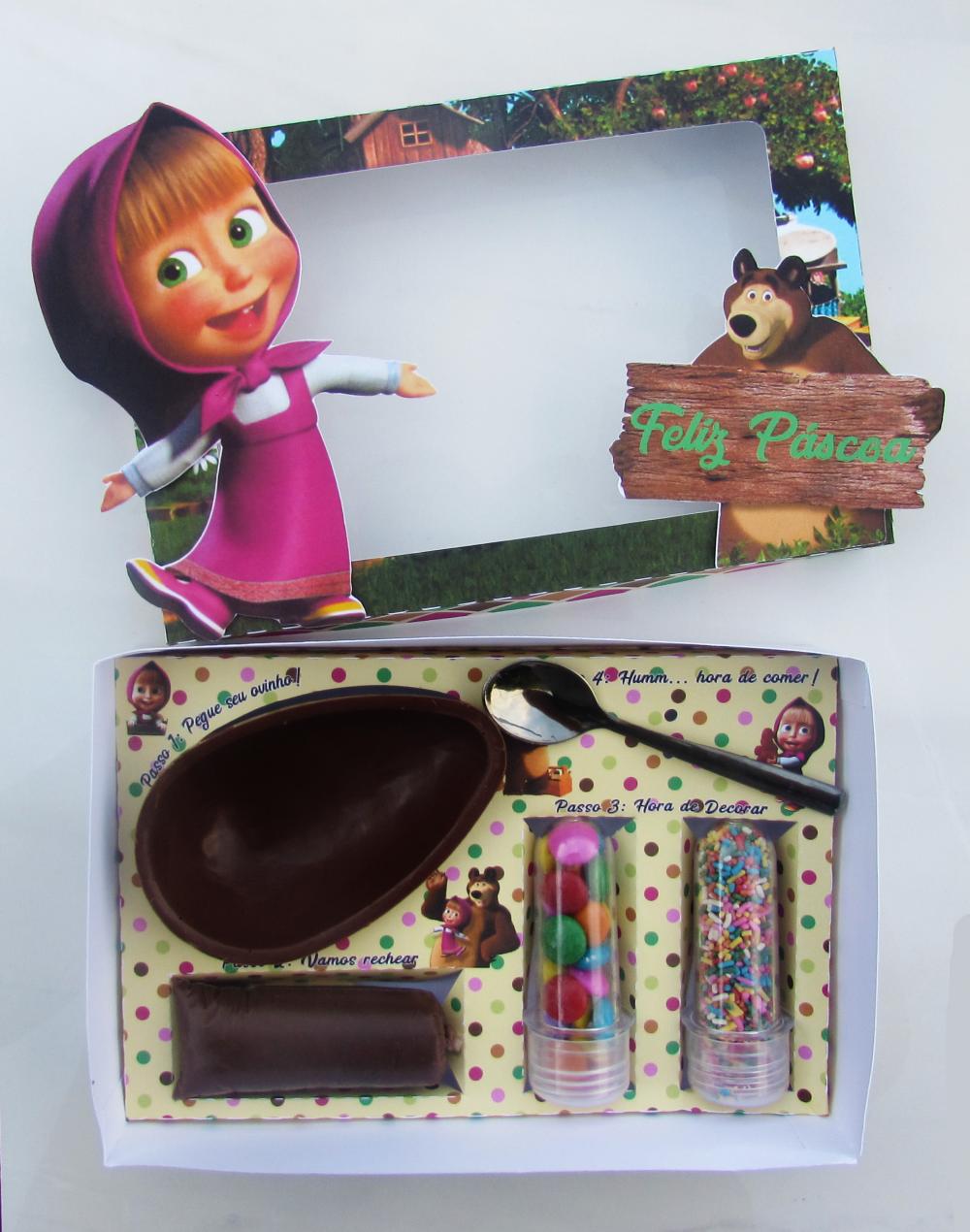 Arquivo de Corte Caixa Mini Confeiteiro Masha e o Urso 03 - STUDI