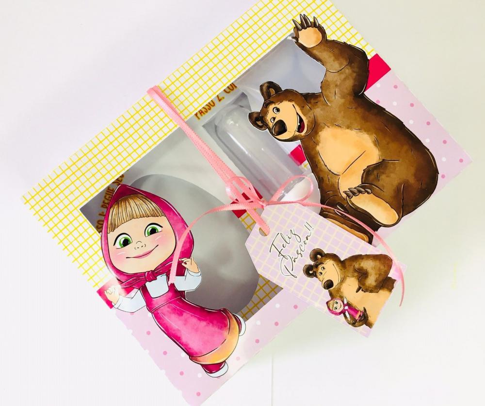 Arquivo de Corte Caixa Mini Confeiteiro Masha e o Urso 05 - STUDI