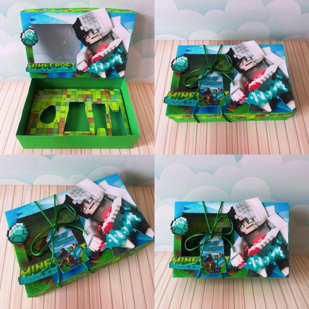 Arquivo de Corte Caixa Mini Confeiteiro Minecraft 08 - STUDIO/PDF