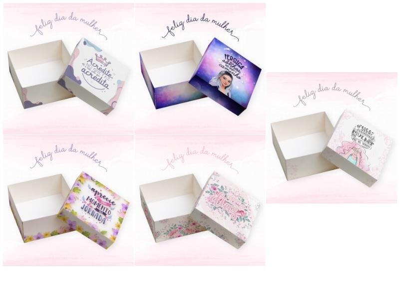 Arquivo de Corte Kit Caixa 4 Doces Dia da Mulher - STUDIO/PDF