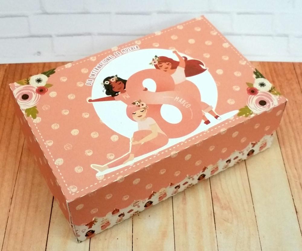 Arquivo de Corte Kit Caixa 6 Doces 01 Dia da Mulher - STUDIO/PDF