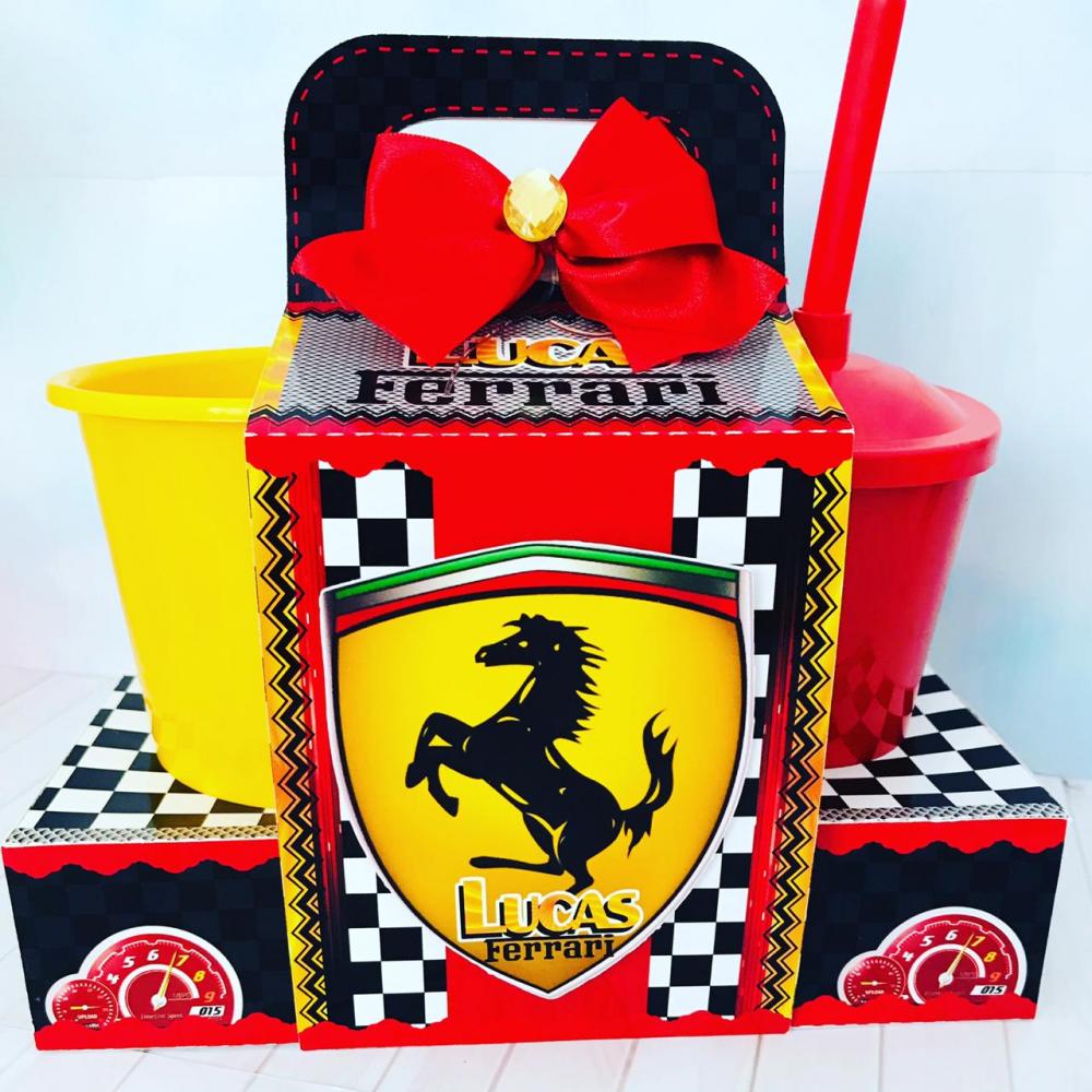 Arquivo de Corte Kit Cineminha Ferrari -Balde 1L Copo 300ml- Stud