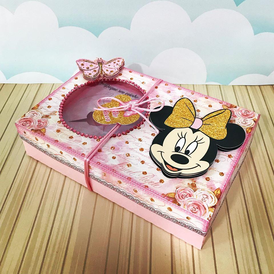 Arquivo de Corte Caixa Mini Confeiteiro Minnie 01 Rosa - STUDIO/P