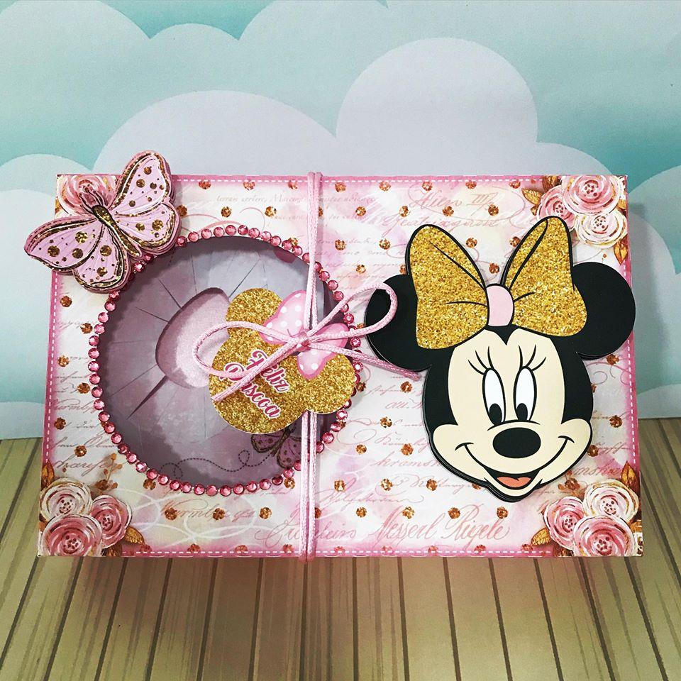 Arquivo de Corte Caixa Mini Confeiteiro Minnie 01 Rosa - STUDIO/P