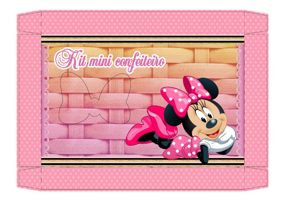 Arquivo de Corte Caixa Mini Confeiteiro Minnie 11 Rosa - STUDIO/P