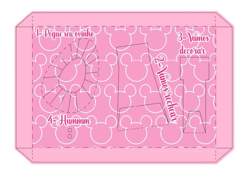 Arquivo de Corte Caixa Mini Confeiteiro Minnie 11 Rosa - STUDIO/P
