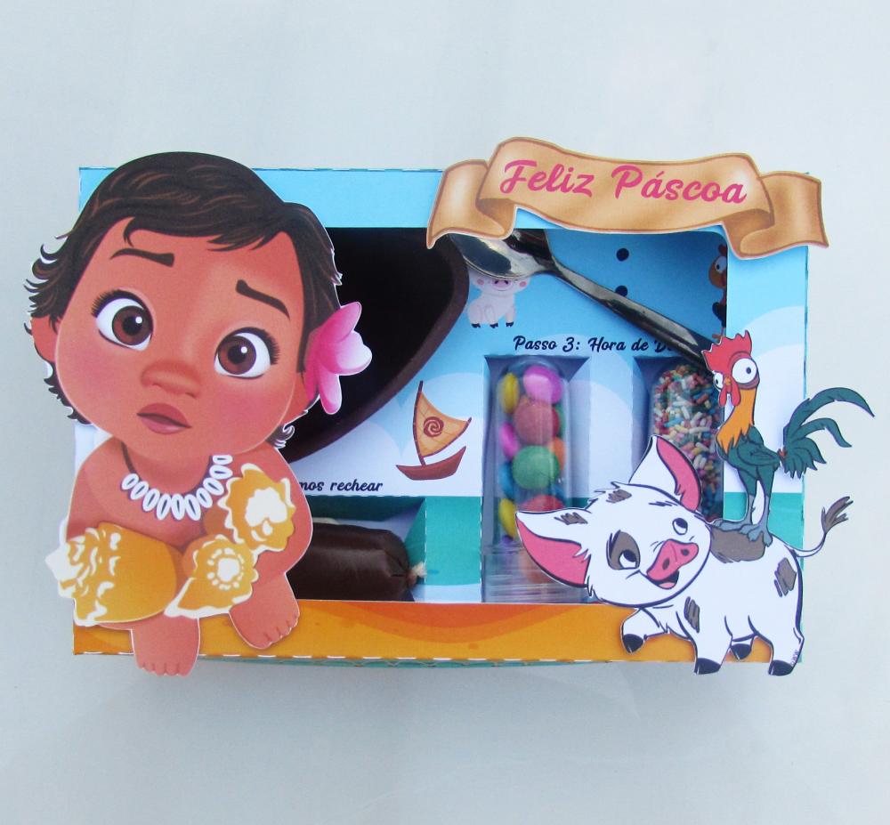 Arquivo de Corte Caixa Mini Confeiteiro Moana 04 - STUDIO/PDF