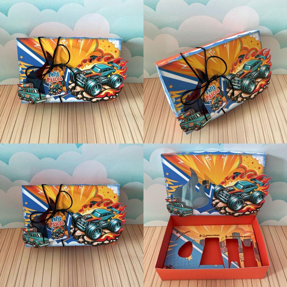 Arquivo de Corte Caixa Mini Confeiteiro Monsters Trucks 01 - STUD