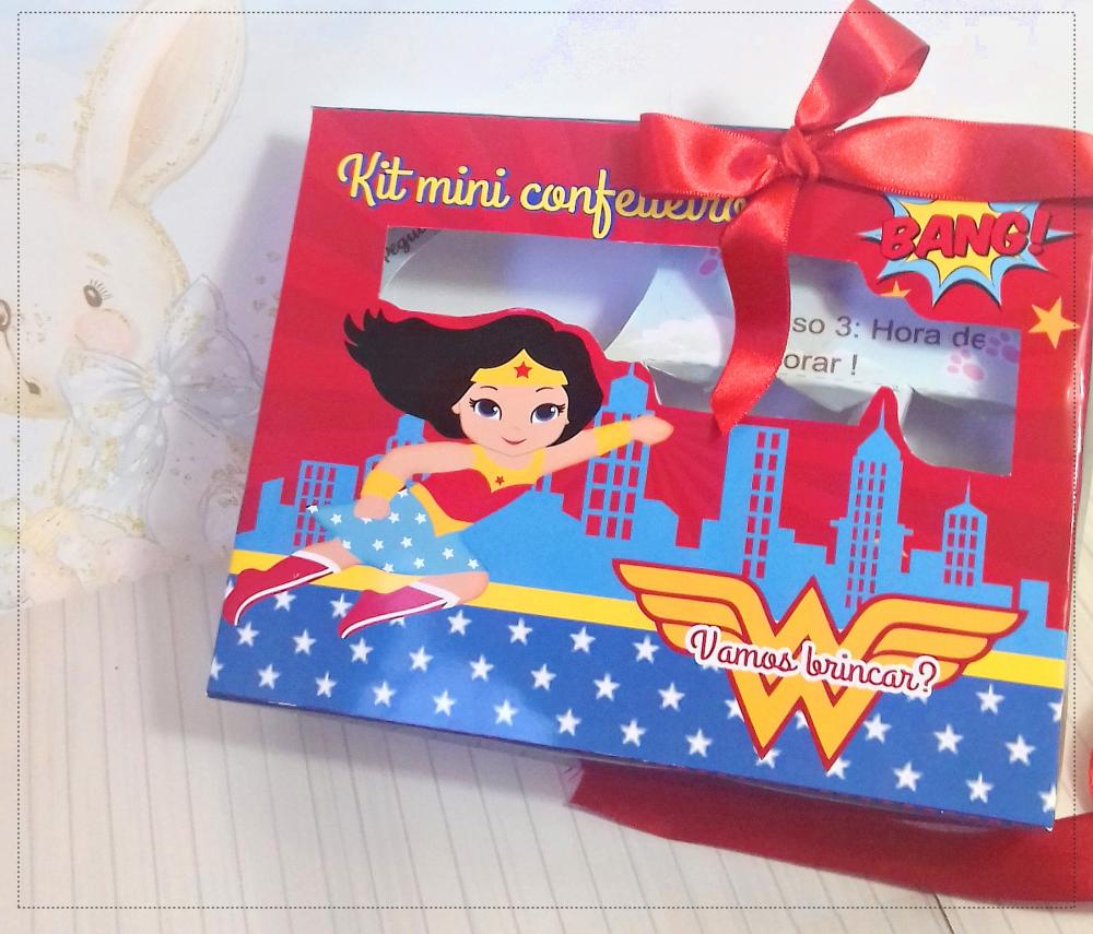 Arquivo de Corte Caixa Mini Confeiteiro Mulher Maravilha 02 - STU