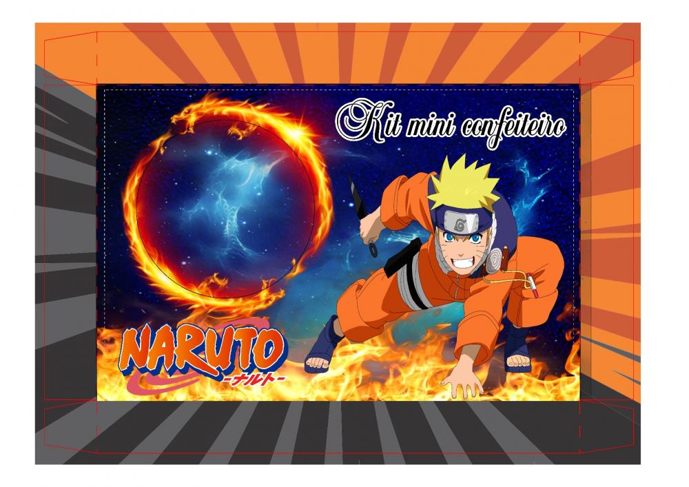 Arquivo de Corte Caixa Mini Confeiteiro Naruto 05 - STUDIO/PDF