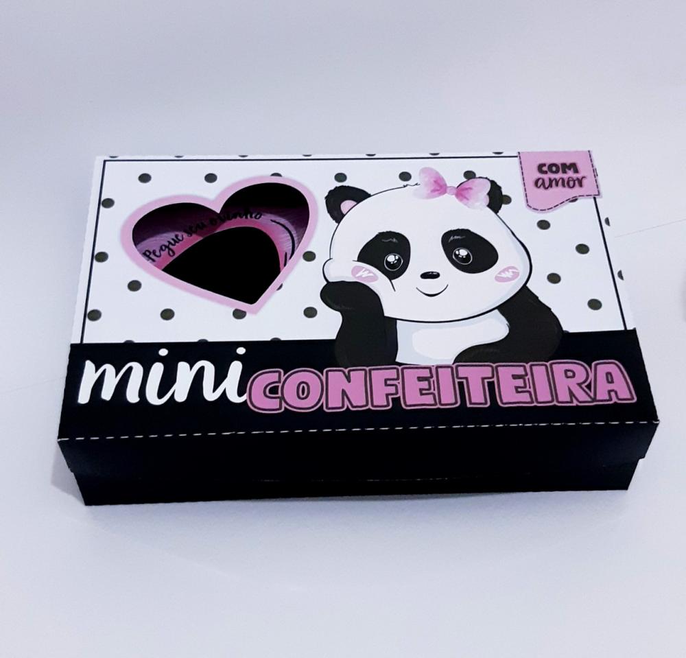 Arquivo de Corte Caixa Mini Confeiteiro Panda 02 - STUDIO/PDF