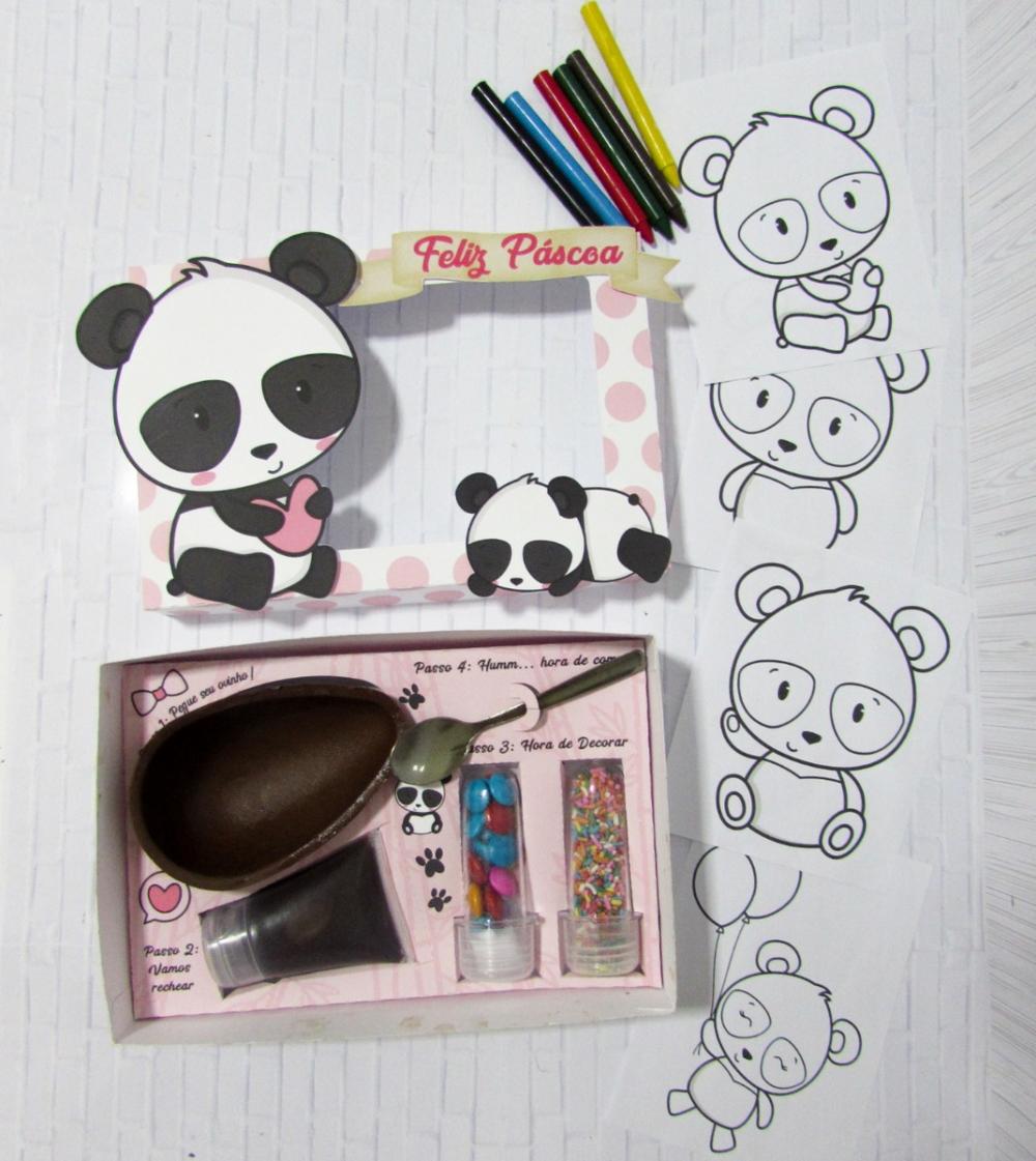 Arquivo de Corte Caixa Mini Confeiteiro Panda 03 - STUDIO/PDF