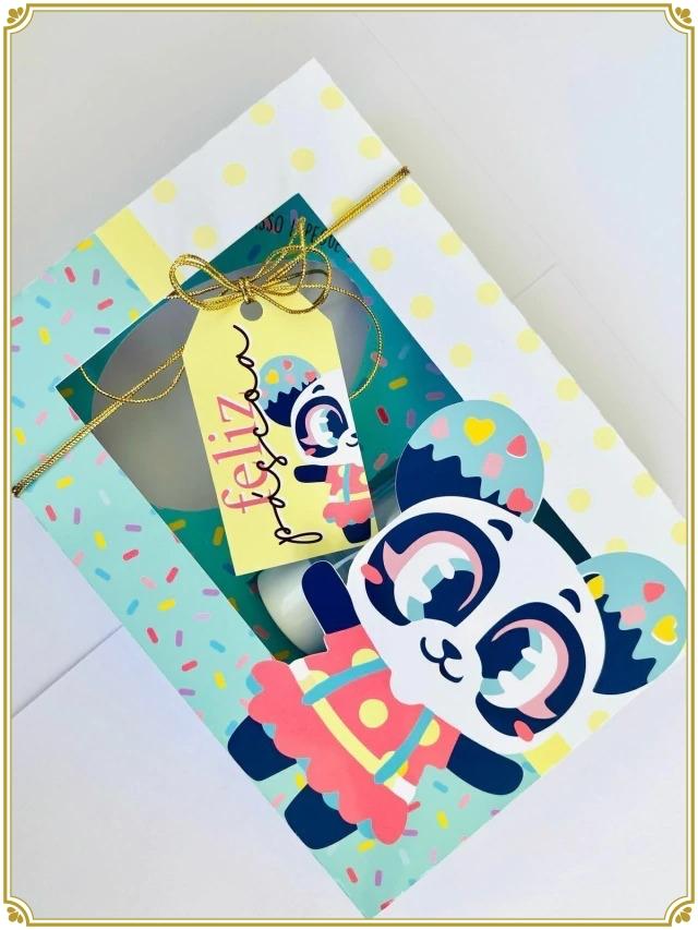 Arquivo de Corte Caixa Mini Confeiteiro Panda 04 - STUDIO/PDF