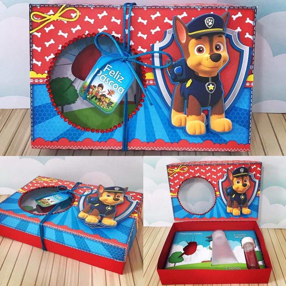 Arquivo de Corte Caixa Mini Confeiteiro Patrulha Canina 02 - Stud