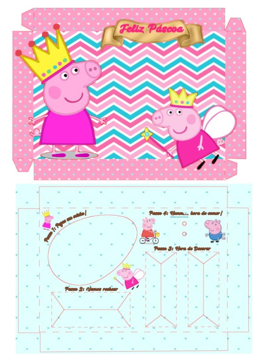 Arquivo de Corte Caixa Mini Confeiteiro Peppa Pig 02 - Studio/PDF