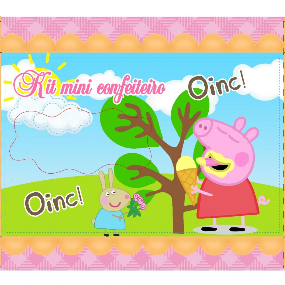 Arquivo de Corte Caixa Mini Confeiteiro Peppa Pig 04 - Studio/PDF