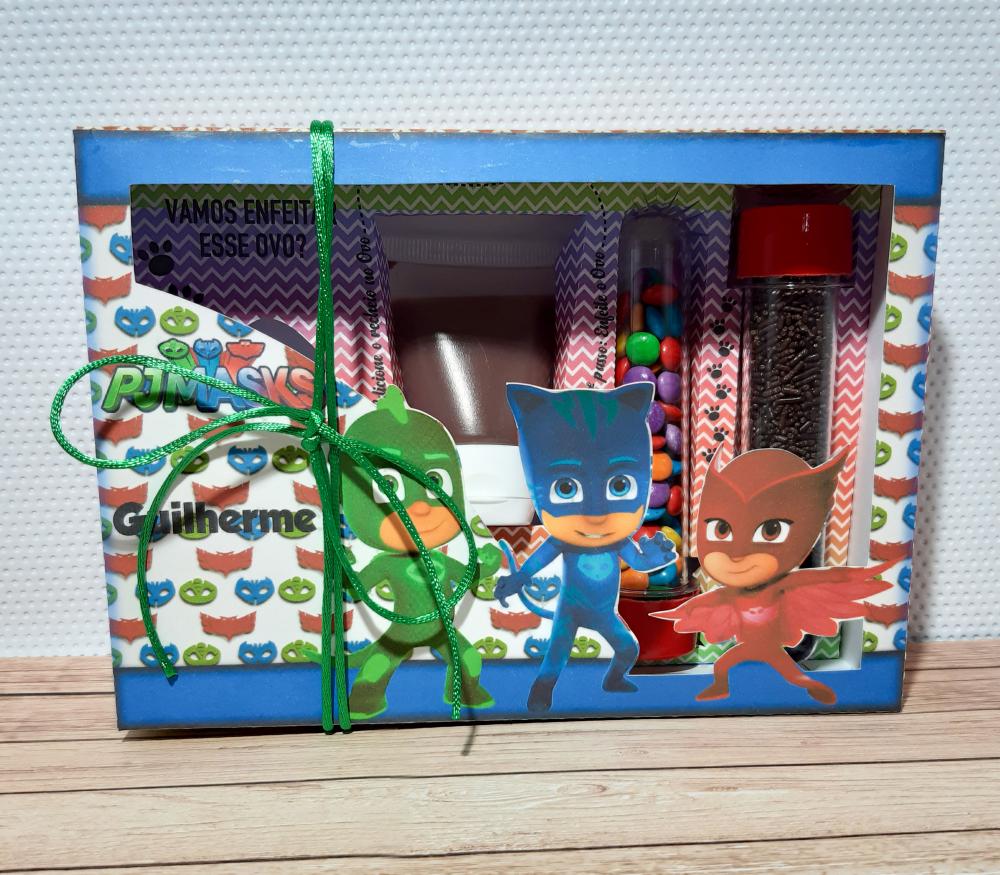 Arquivo de Corte Caixa Mini Confeiteiro PJ Masks 08 - Studio/PDF