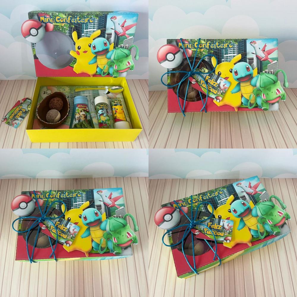 Arquivo de Corte Caixa Mini Confeiteiro POKEMON 08 - Studio/PDF/P