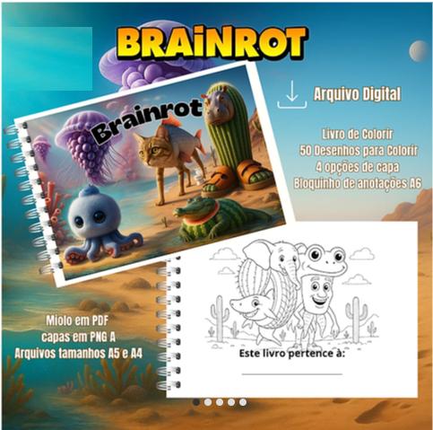 Arquivo Digital Livro de Colorir Brainrot PDF