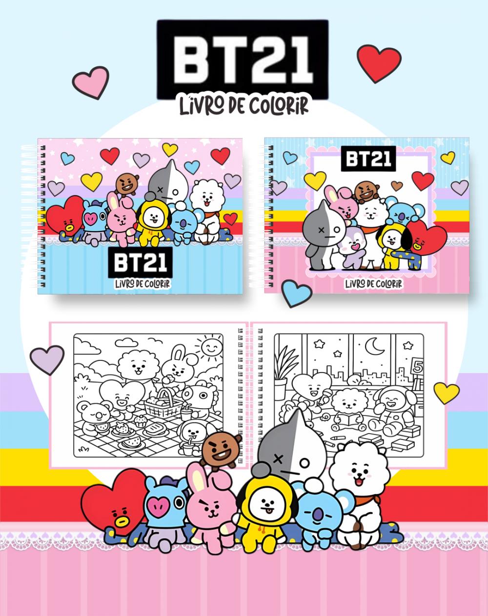 Arquivo Digital Livro de Colorir BT21 PDF