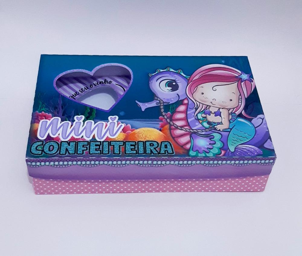 Arquivo de Corte Caixa Mini Confeiteiro Sereia 02 - STUDIO/PDF