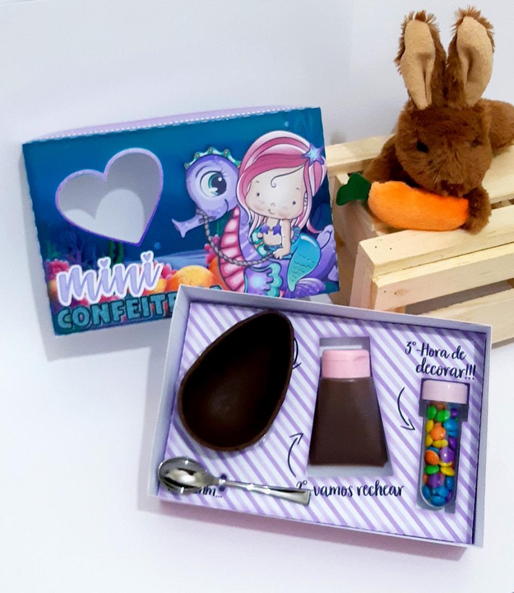 Arquivo de Corte Caixa Mini Confeiteiro Sereia 02 - STUDIO/PDF