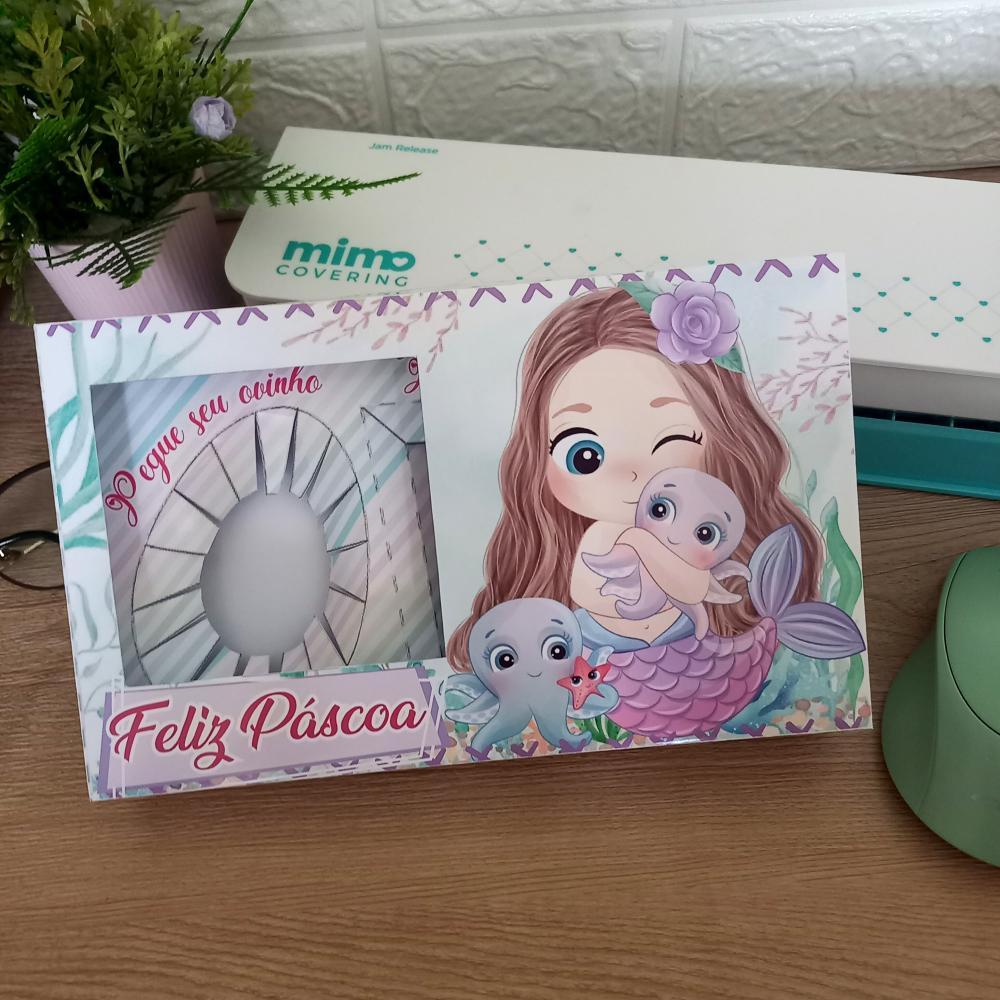 Arquivo de Corte Caixa Mini Confeiteiro Sereia 08 - STUDIO/PDF
