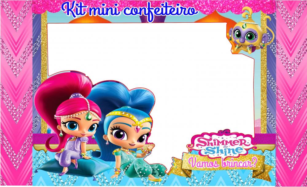 Arquivo de Corte Caixa Mini Confeiteiro Shimmer e Shine 01 - STUD