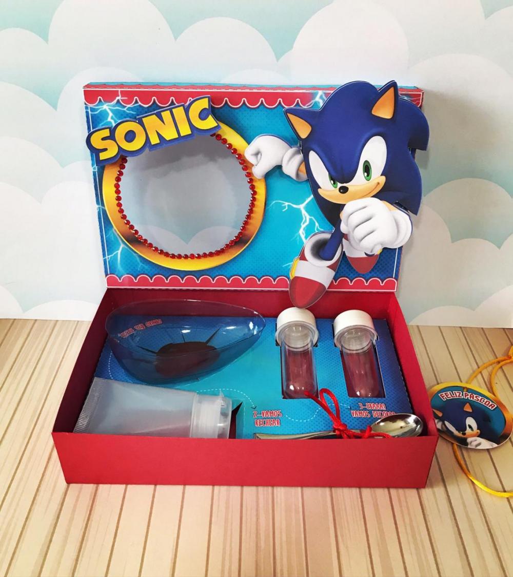Arquivo de Corte Caixa Mini Confeiteiro SONIC 01 - Studio/PDF/PNG