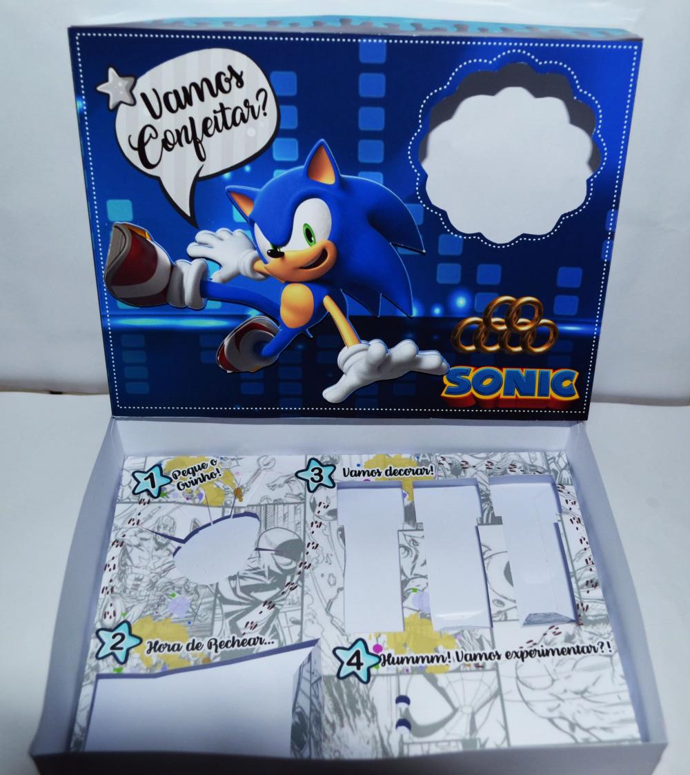 Arquivo de Corte Caixa Mini Confeiteiro SONIC 02 - Studio/PDF/PNG