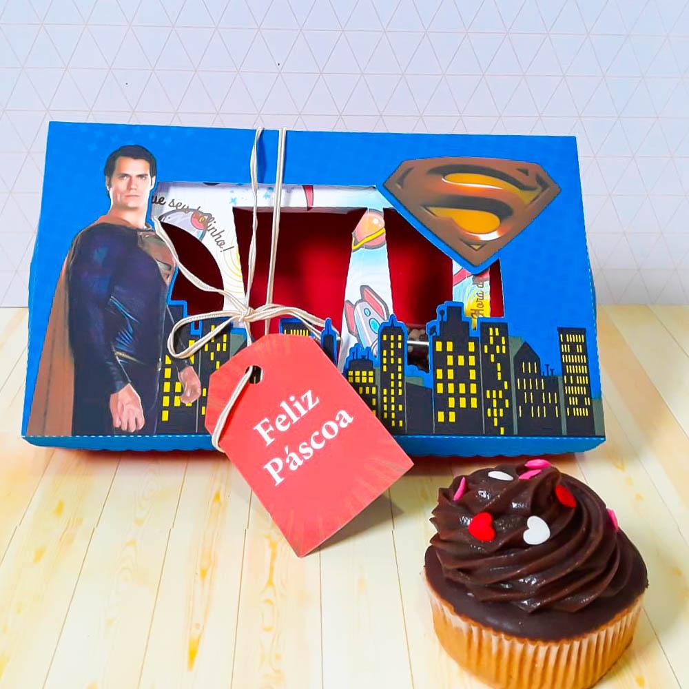 Arquivo de Corte Caixa Mini Confeiteiro Superman 01 - STUDIO/PDF