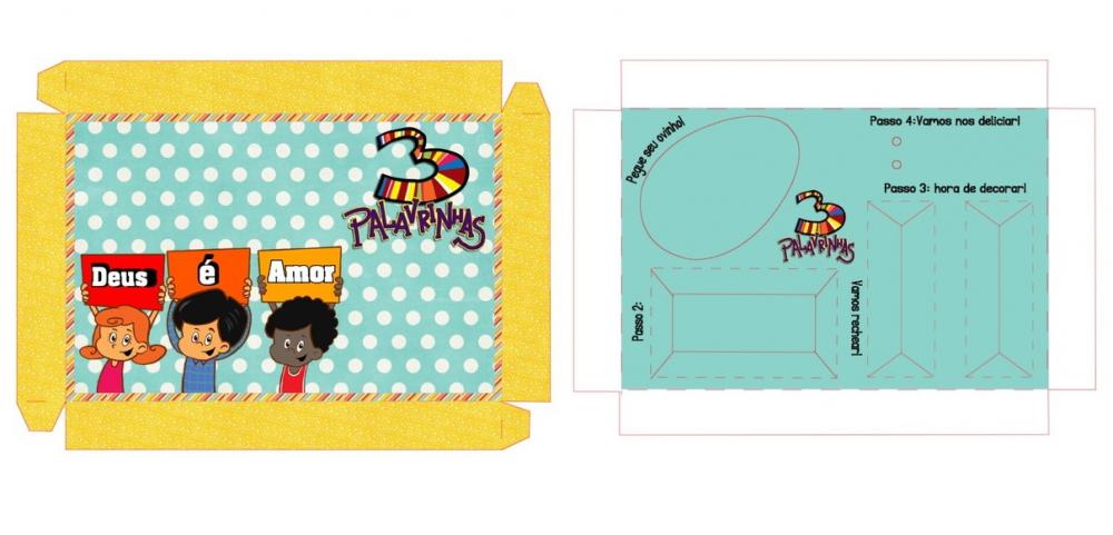 Arquivo de Corte Caixa Mini Confeiteiro Três Palavrinhas 01 - ST
