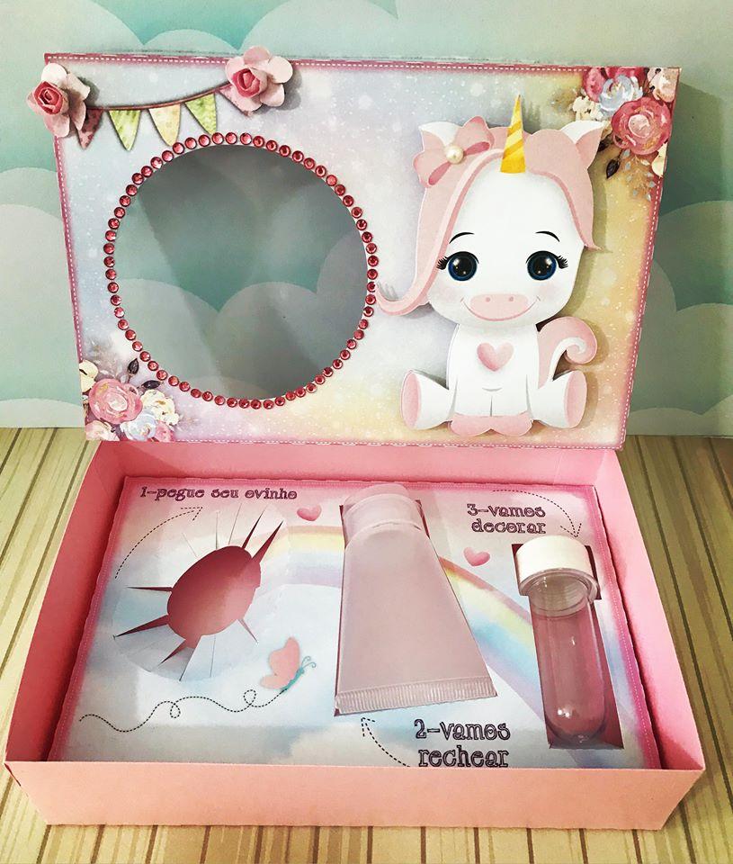 Arquivo de Corte Caixa Mini Confeiteiro Unicórnio 02 - STUDIO/PD