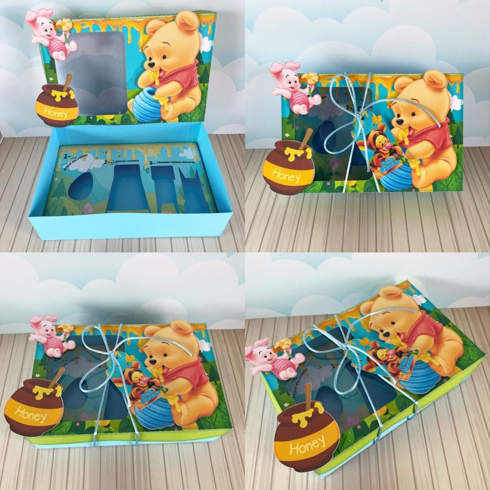 Arquivo de Corte Caixa Mini Confeiteiro Ursinho Pooh 03 - STUDIO/