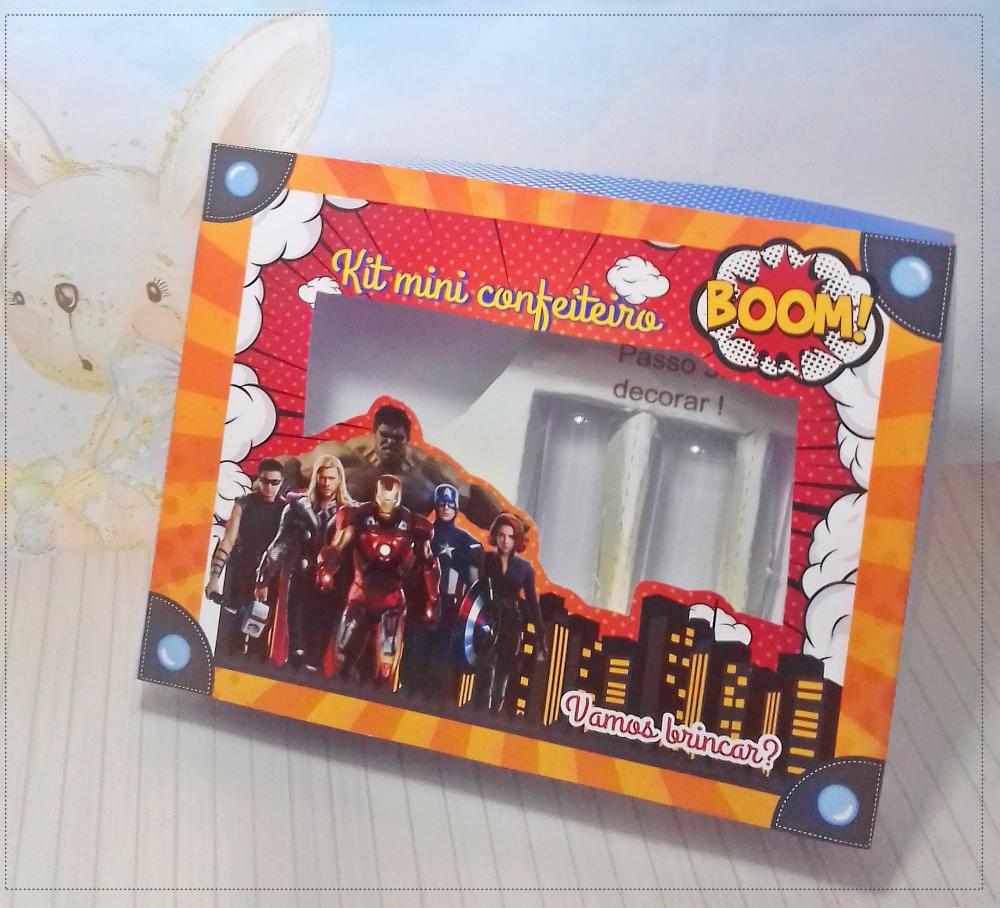 Arquivo de Corte Caixa Mini Confeiteiro Vingadores 02 - STUDIO/PD