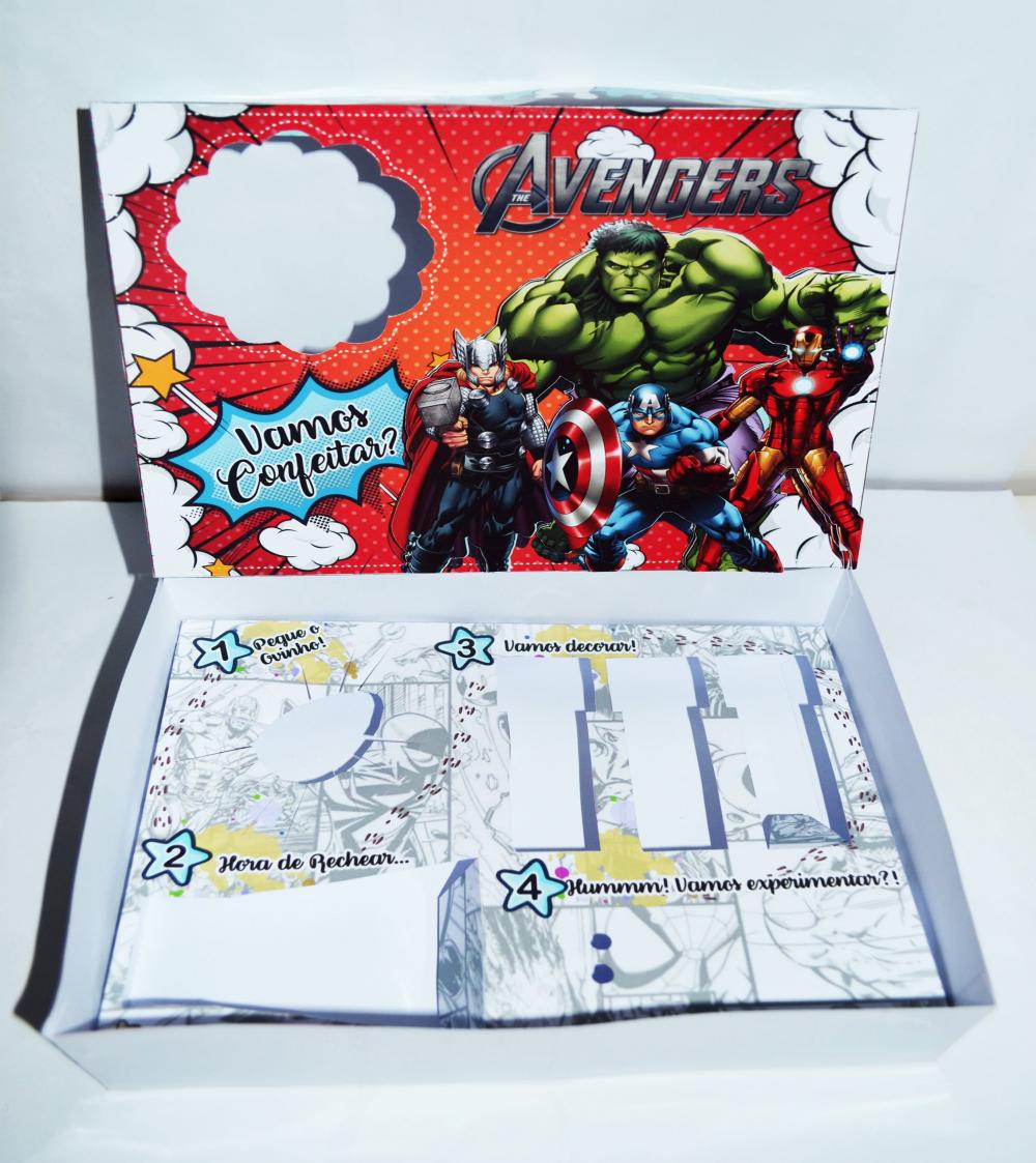 Arquivo de Corte Caixa Mini Confeiteiro Vingadores 03 - STUDIO/PD