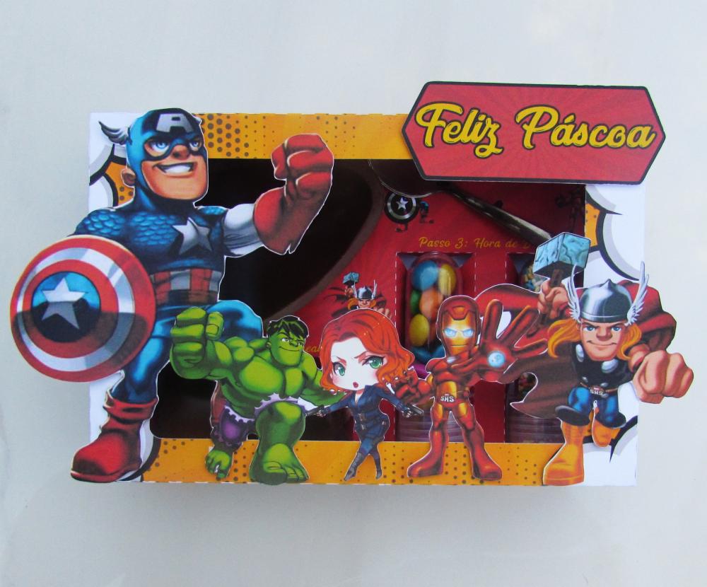 Arquivo de Corte Caixa Mini Confeiteiro Vingadores 05 - STUDIO/PD