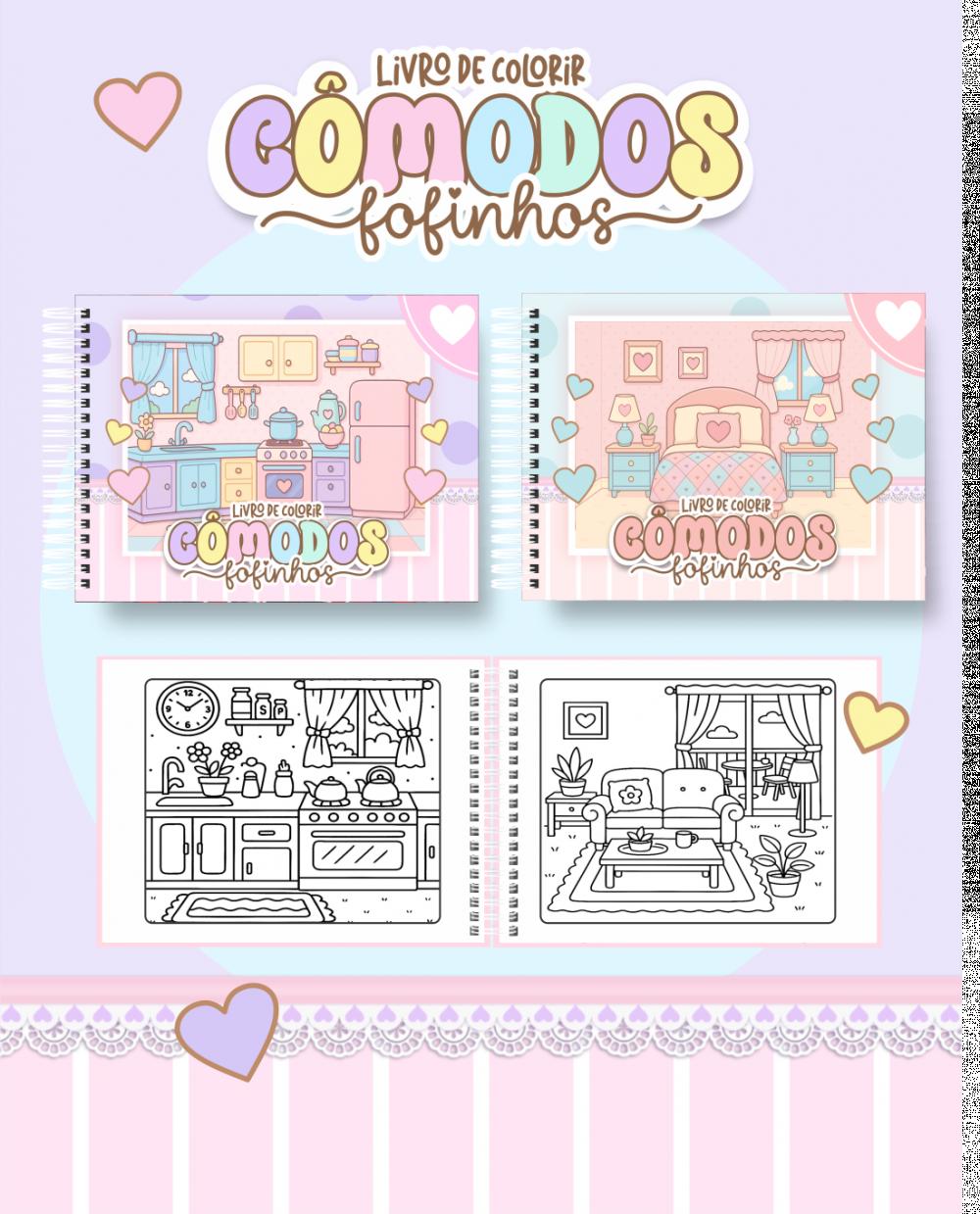 Arquivo Digital Livro de Colorir CÔMODOS FOFINHOS PDF