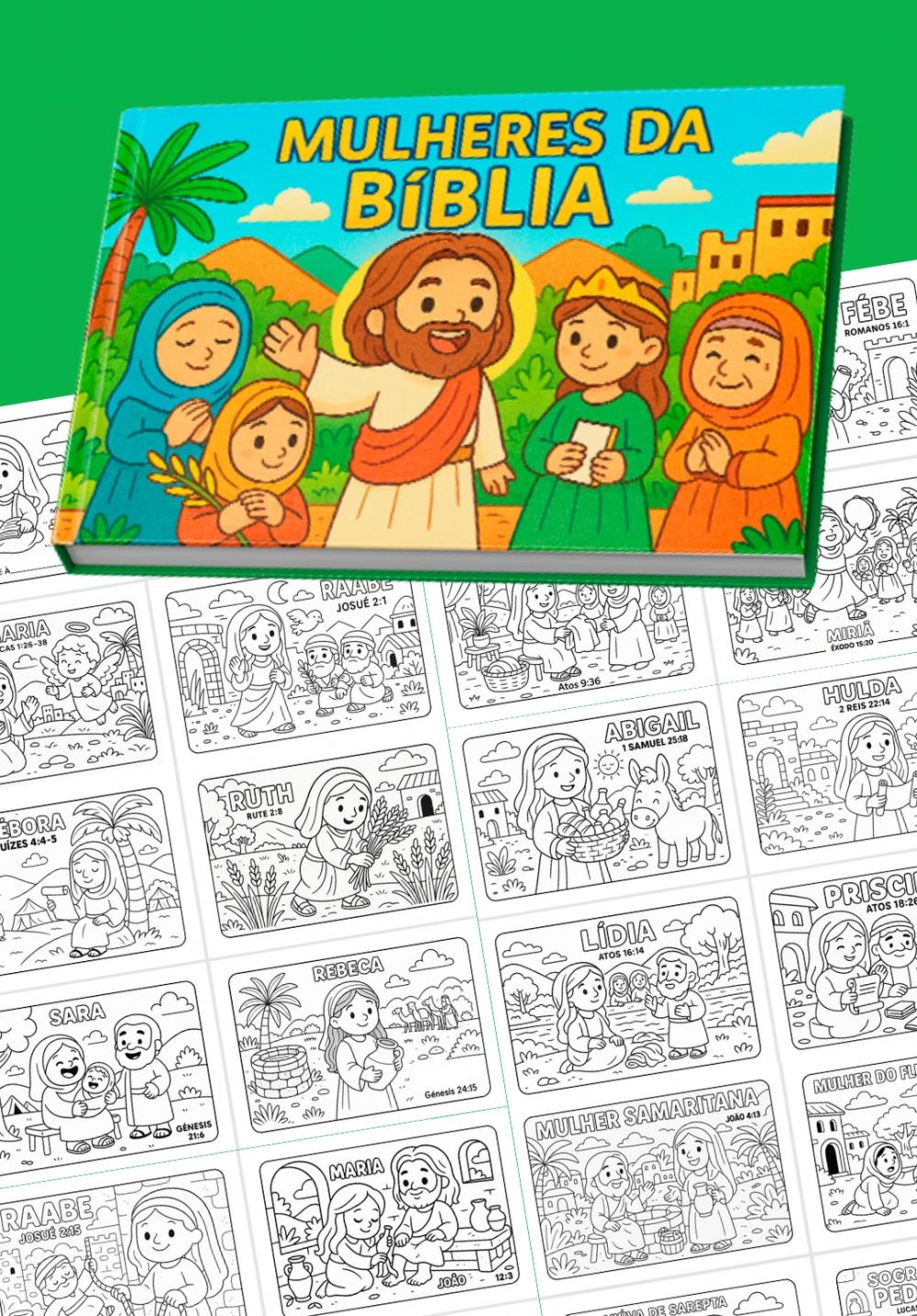 Arquivo Digital Livro de Colorir Cristão - MULHERES DA BÍBLIA -