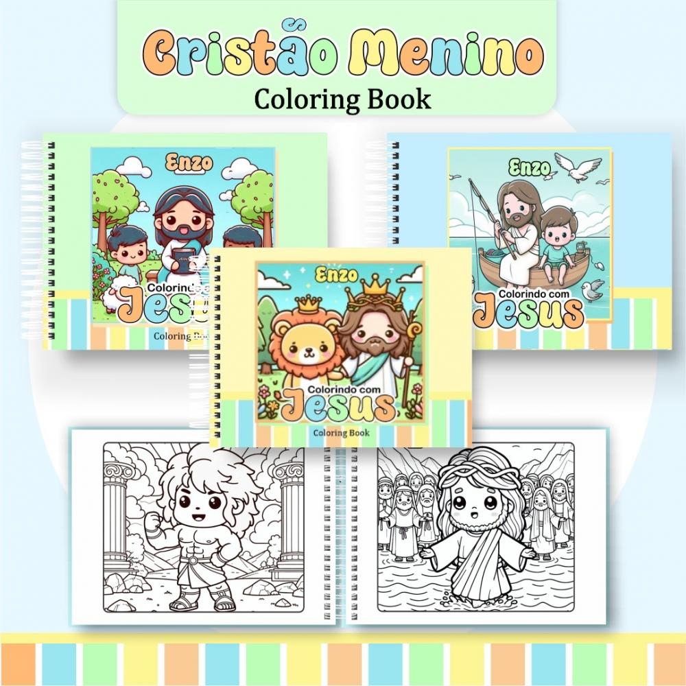 Arquivo Digital Livro de Colorir Cristão Menino 01 - PDF