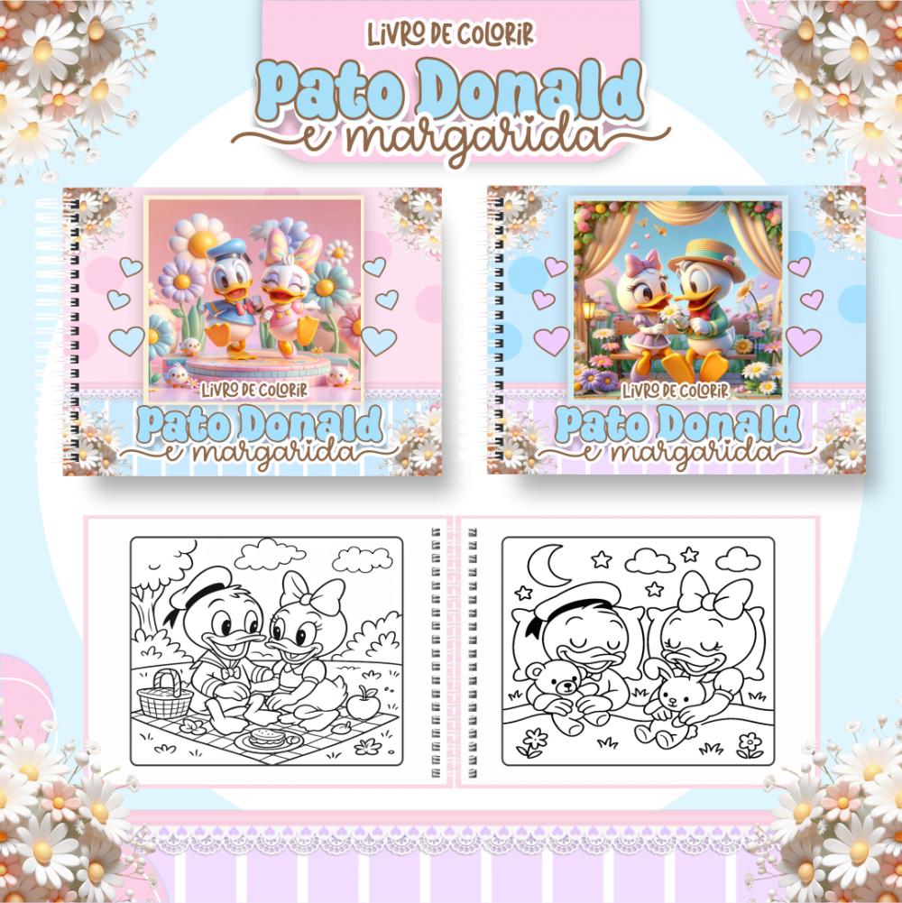 Arquivo Digital Livro de Colorir Donald e Margarida - PDF