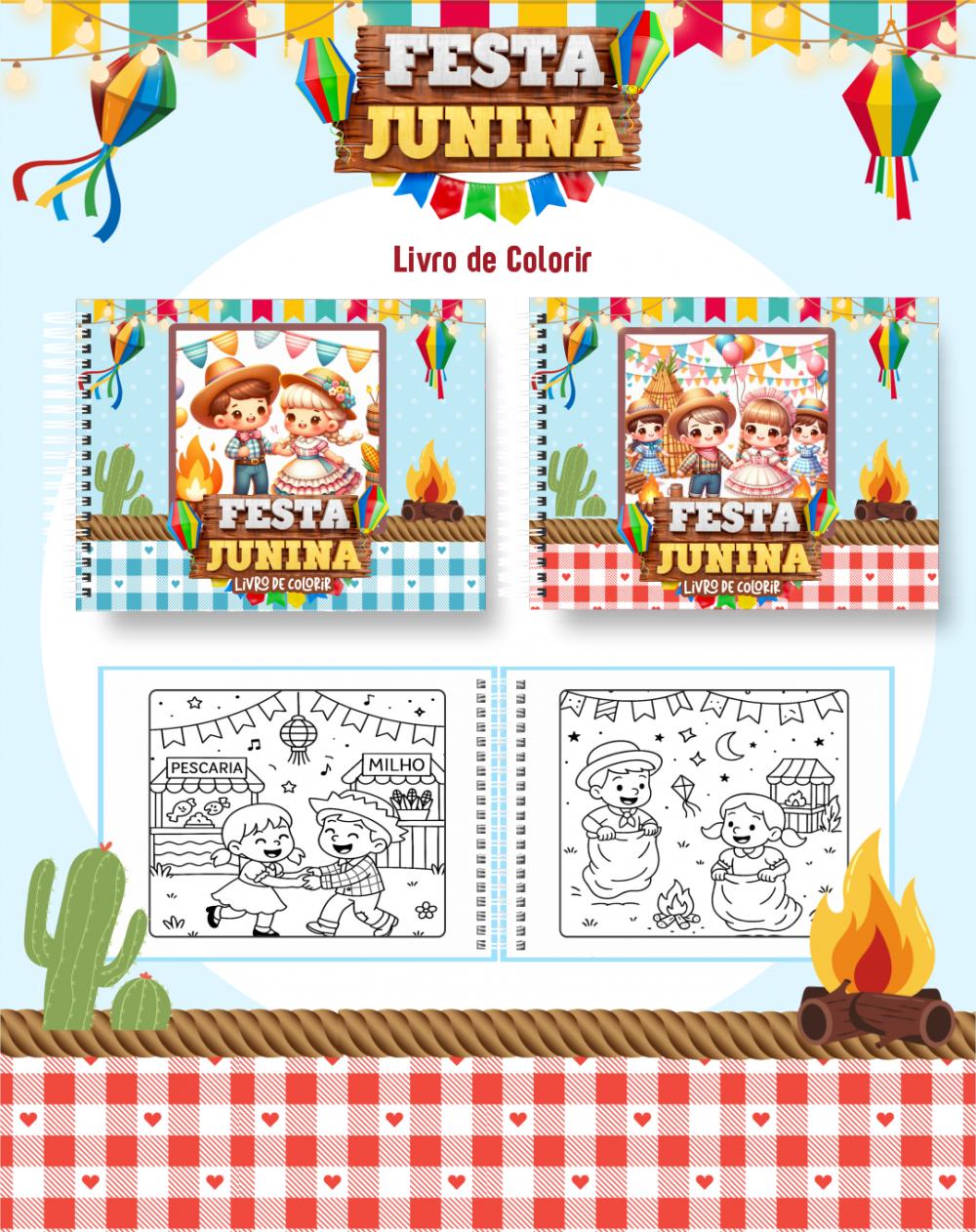 Arquivo Digital Livro de Colorir FESTA JUNINA 01 - PDF
