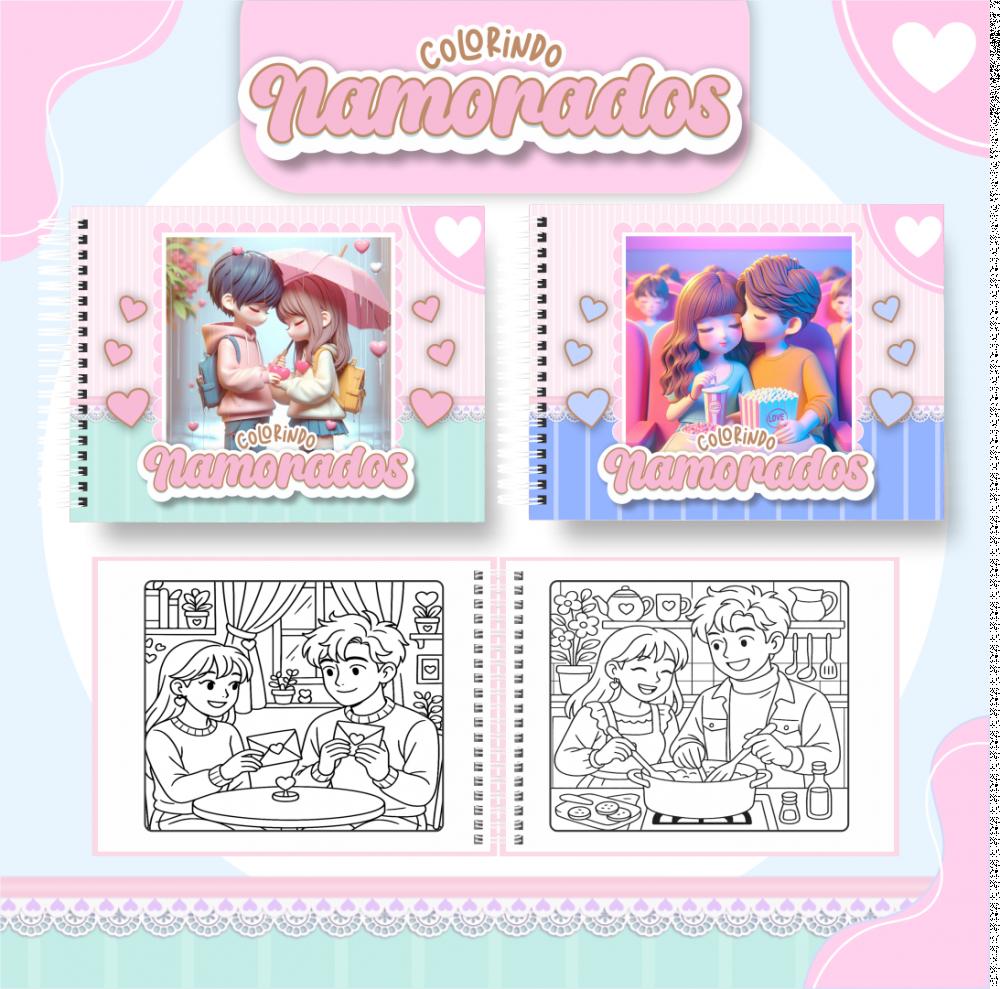 Arquivo Digital Livro de Colorir NAMORADOS - PDF