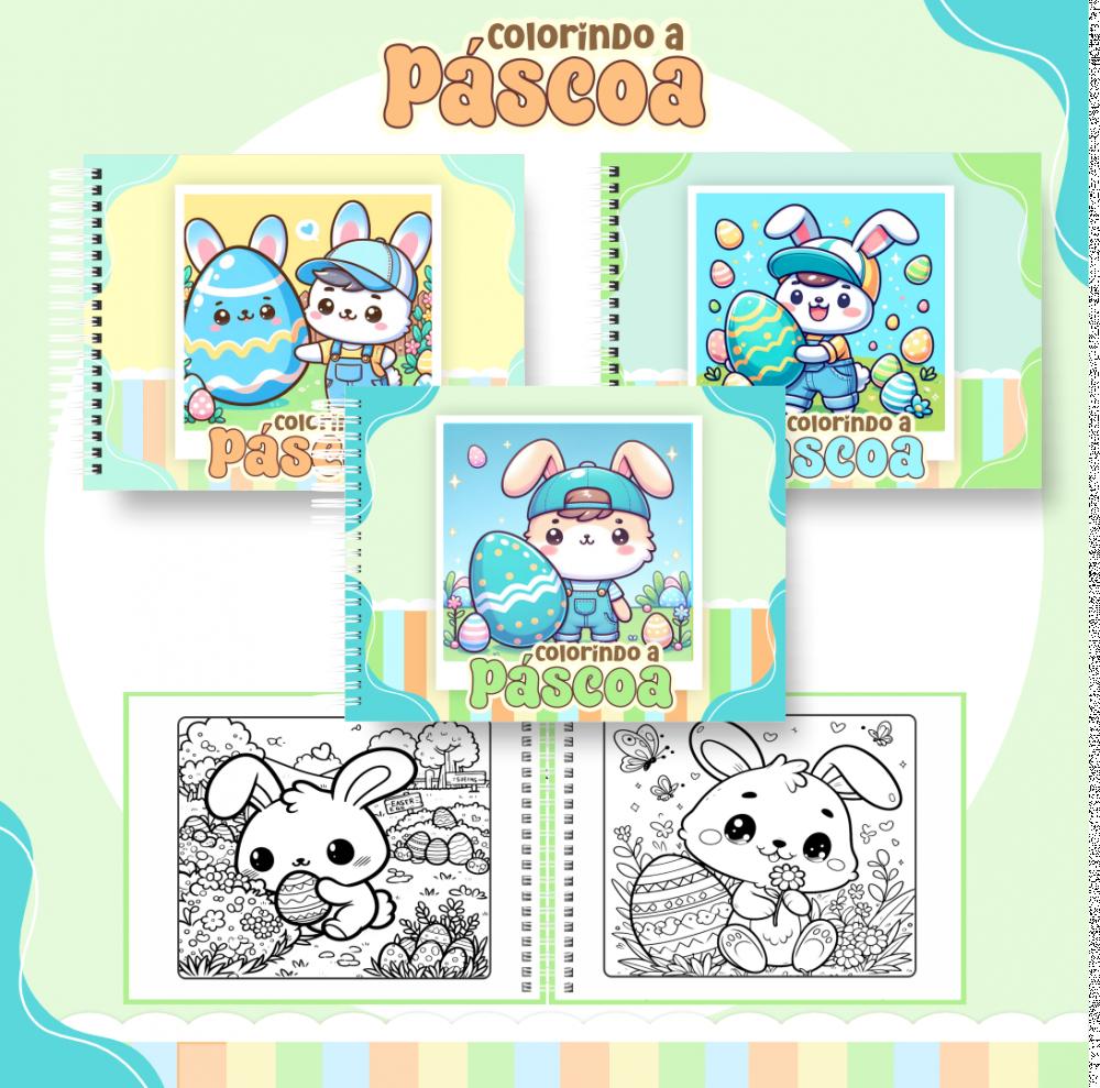 Arquivo Digital Livro de Colorir PÁSCOA MENINO - PDF