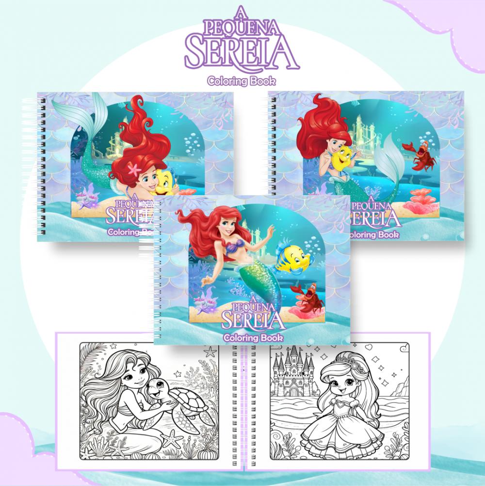 Arquivo Digital Livro de Colorir PEQUENA SEREIA - PDF