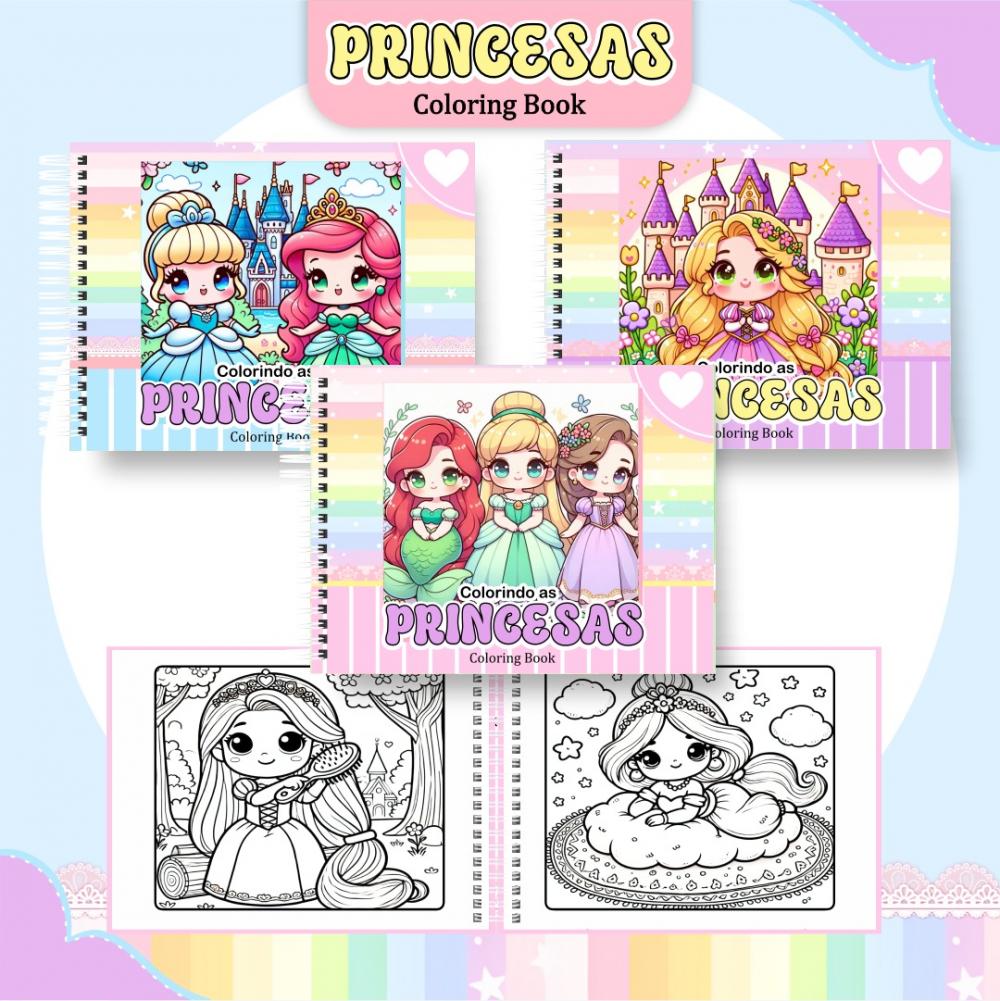 Arquivo Digital Livro de Colorir PRINCESAS - PDF